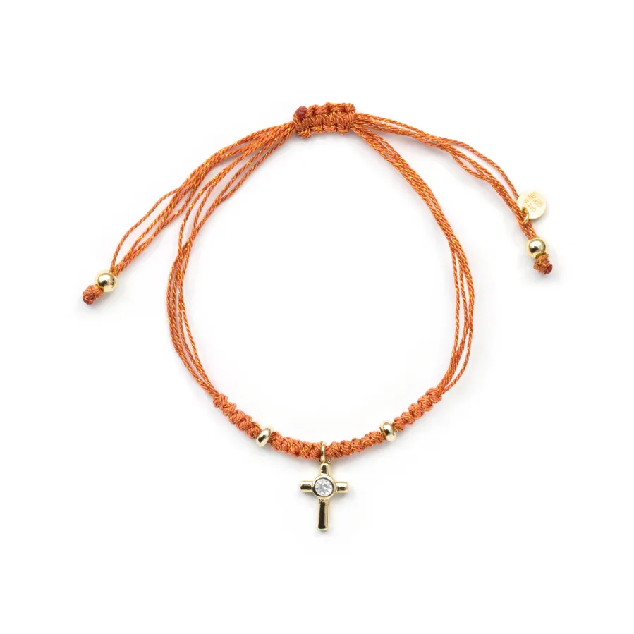 Pulsera de Plata de Ley 925 y Circonita Brillante acabado en oro amarillo de 18k - Imilca