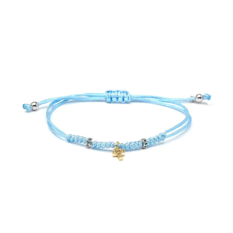 Pulsera de Plata de Ley 925 y Circonita Multicolor acabado en oro amarillo 18k - Modry