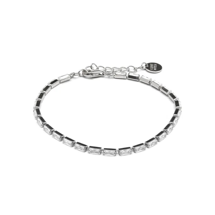 Pulsera de Plata de Ley 925 con Circonita Brillante acabada en rodio - Alku