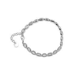 Pulsera de Plata de Ley 925 con Circonita Brillante acabada en rodio - Lydas
