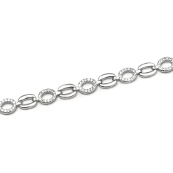 Pulsera de Plata de Ley 925 con Circonita Brillante acabada en rodio - Lydas