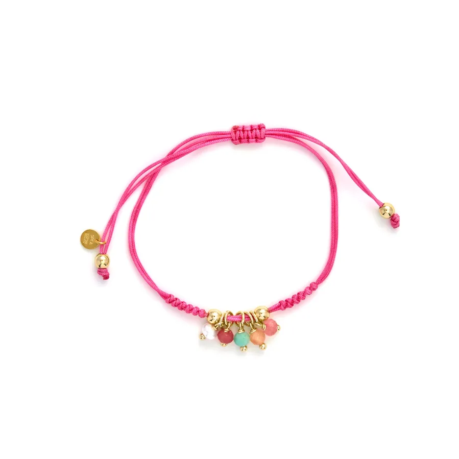 Pulsera de Plata de Ley 925 y Circonita Multicolor acabado en oro amarillo de 18k - Ruzin
