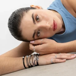 Pulsera de Plata de Ley 925 y Circonita Brillante acabada en rodio - Asyak