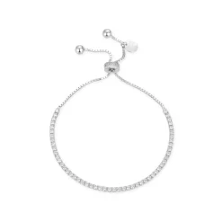 Pulsera de Plata de Ley 925 con Circonita Brillante acabada en rodio - Kileh