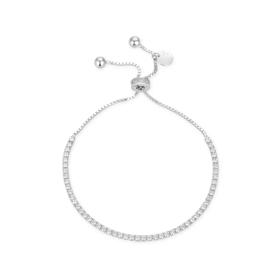 Pulsera de Plata de Ley 925 con Circonita Brillante acabada en rodio - Kileh