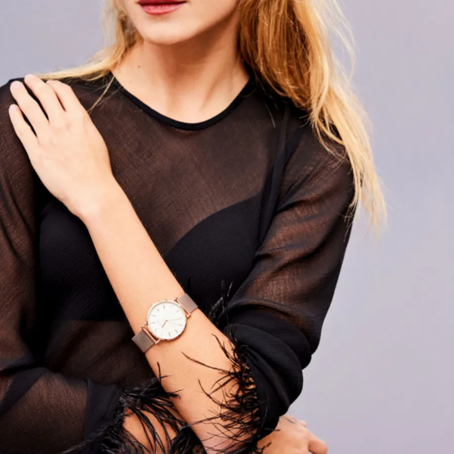 Reloj acabado en oro rosa 18K - Faraia